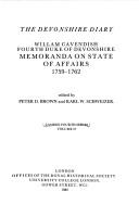 Memoranda on state of affairs, 1759-1762 by Devonshire, William Cavendish Duke of