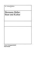Cover of: Hermann Heller, Staat und Kultur by Gerhard Robbers