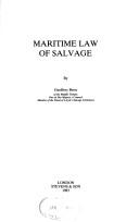Cover of: Maritime law ofsalvage