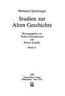 Cover of: Studien zur alten Geschichte by Hermann Strasburger
