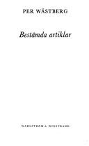 Cover of: Bestämda artiklar