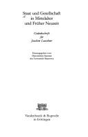 Cover of: Staat und Gesellschaft in Mittelalter und Früher Neuzeit: Gedenkschrift für Joachim Leuschner