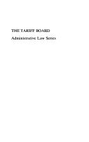 Cover of: The Tariff Board: a study