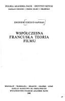 Cover of: Współczesna francuska teoria filmu