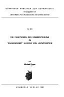 Die Funktionen der Kommentierung im "Frauendienst" Ulrichs von Liechtenstein by Pieper, Michael.