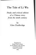 Cover of: The tale of Li Wa by Glen Dudbridge