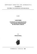Cover of: Lokatoren: syntaktische und semantische Studien unter besonderer Berücksichtigung der adnominalen Lokatoren