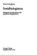 Cover of: Sozialbiologismus: biologische Grundpositionen der politischen Ideengeschichte