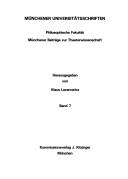 Cover of: Empirisch-quantitative Methoden in der Theaterwissenschaft