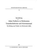 Cover of: Adam Freiherrn zu Herbersteins Gesandtschaftsreise nach Konstantinopel: ein Beitrag zum Frieden von Zsitvatorok (1606)