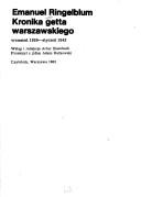 Cover of: Kronika getta warszawskiego by Emanuel Ringelblum