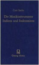 Cover of: Die Musikinstrumente Indiens und Indonesiens by Curt Sachs