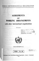 Cover of: Agreements and working arrangements with other international organizations