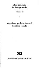 Letra y solfa by Alejo Carpentier