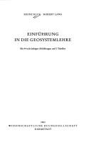 Cover of: Einführung in die Geosystemlehre by Heinz Klug