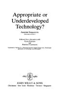 Cover of: Appropriate or underdeveloped technology? by Arghiri Emmanuel