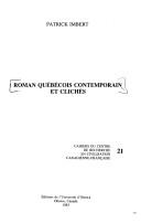 Cover of: Roman québécois contemporain et clichés
