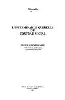 Cover of: L' interminable querelle du contrat social