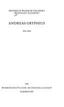 Cover of: Andreas Gryphius, 1616-1664 by Friedrich-Wilhelm Wentzlaff-Eggebert