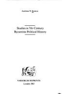 Cover of: Studies in 7th-century Byzantine political history
