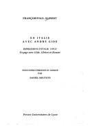 Cover of: En Italie avec André Gide by François Paul Alibert
