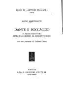 Cover of: Dante e Boccaccio e altri scrittori dall'umanesimo al romanticismo