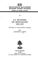 La jeunesse de Monchanin by Jacques G. Petit