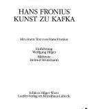 Cover of: Hans Fronius: Kunst zu Kafka