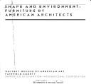 Cover of: Shape and environment: furniture by American architects