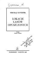 Cover of: Lokacje łanów opuszczonych by Nicolaus Copernicus