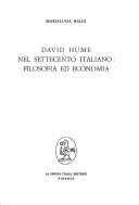 Cover of: David Hume nel Settecento italiano: filosofia ed economia