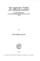 Der sogenannte Traktat "De ordinando pontifice" by Hans Hubert Anton