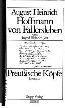 Cover of: August Heinrich Hoffmann von Fallersleben