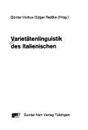 Cover of: Varietätenlinguistik des Italienischen