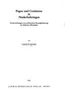 Cover of: Pagus und Comitatus in Niederlothringen: Untersuchungen zur politischen Raumgliederung im früheren Mittelalter