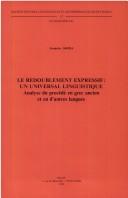 Cover of: Le redoublement expressif: un universal linguistique : analyse du procédé en grec ancien et en d'autres langues