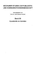 Cover of: Kunstkritik im Vormärz: dargestellt am Beispiel der Düsseldorfer Malerschule