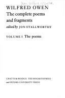 Cover of: The complete poems and fragments by Wilfred Owen