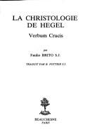 Cover of: La christologie de Hegel by Emilio Brito