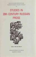 Cover of: Studies in 20th century Russian prose