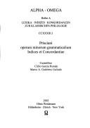 Cover of: Prisciani operum minorum grammaticalium: indices et concordantiae