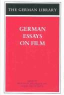 Cover of: German essays on film