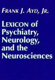 Cover of: Lexicon of psychiatry, neurology, and the neurosciences