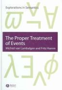 Cover of: The proper treatment of events