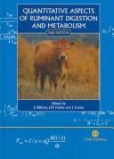 Cover of: Quantitative aspects of ruminant digestion and metabolism