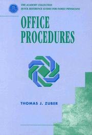 Cover of: Office procedures