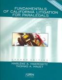 Fundamentals of California litigation for paralegals by Marlene A. Maerowitz