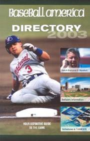 Cover of: Baseball America's 2003 Directory