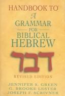 Cover of: Handbook to A grammar for Biblical Hebrew