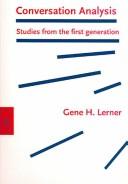 Cover of: Conversation analysis by [edited by] Gene H. Lerner.